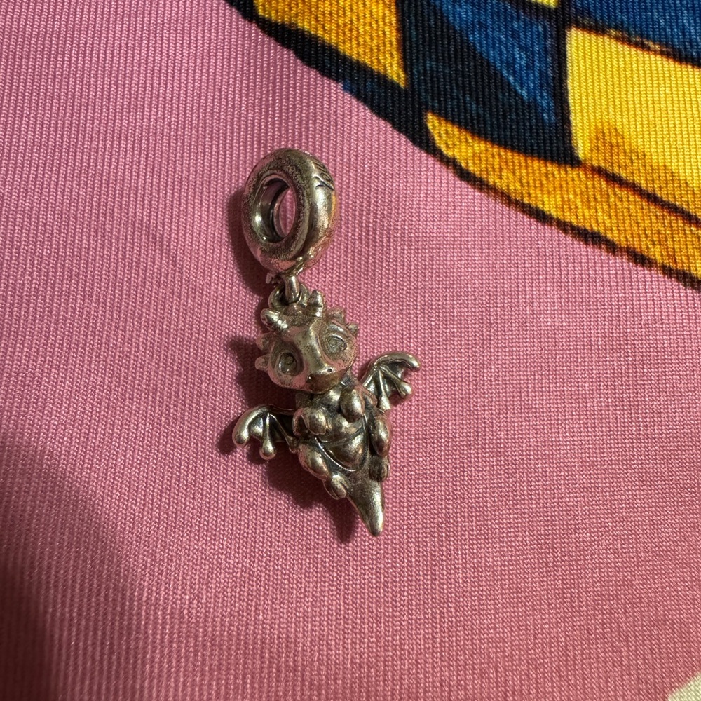Silver Dragon Charm Pendant